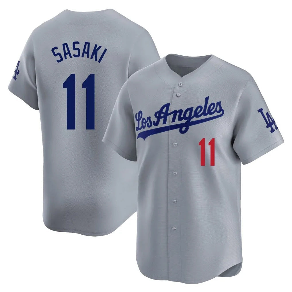 Trusc LA.Dodgers #11 Roki Sasaki Player Gray Limited Home Stitched Jerseys