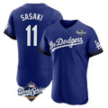 Trusc LA.Dodgers #11 Roki Sasaki Player Royal World Series City Connect Elite Home Stitched Jerseys