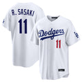 Trusc LA.Dodgers #11 Roki Sasaki Player White Home Game Stitched Jerseys