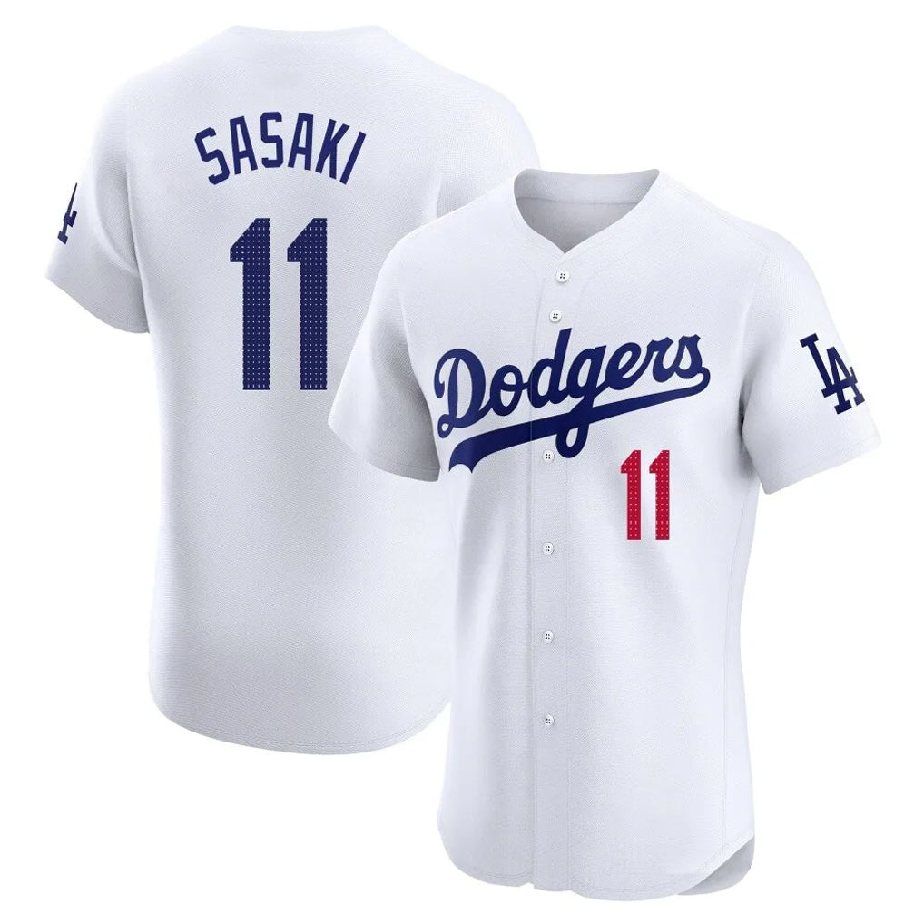 Trusc LA.Dodgers #11 Roki Sasaki Player White Limited Elite Home Stitched Jerseys