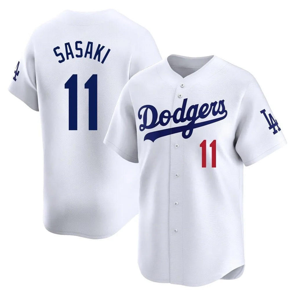 Trusc LA.Dodgers #11 Roki Sasaki Player White Limited Home Stitched Jerseys