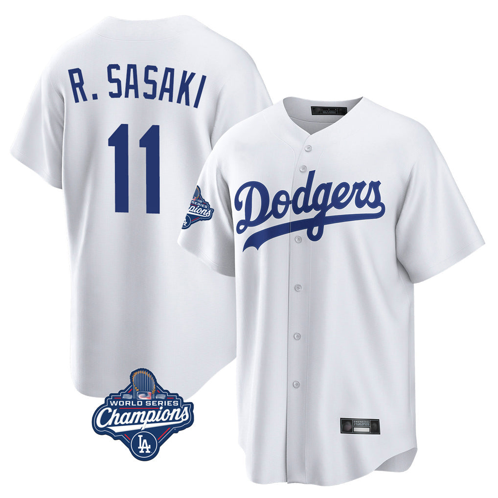 Trusc LA.Dodgers #11 Roki Sasaki Player White World Series Meet Game Home Stitched Jerseys