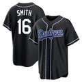 Trusc LA.Dodgers #16 Will Smith Player Black Carbon Limited Home Stitched Jerseys
