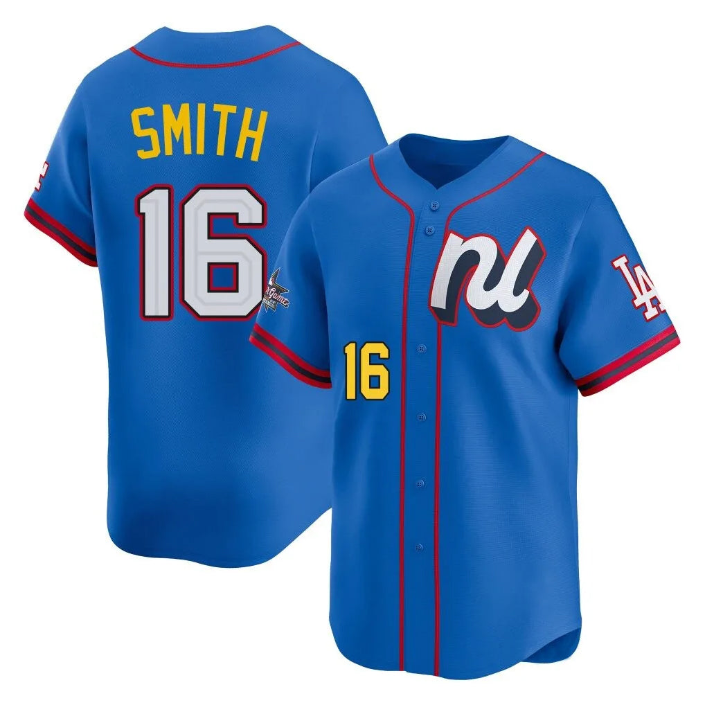 Trusc LA.Dodgers #16 Will Smith Player Blue All-Star Limited Home Stitched Jerseys