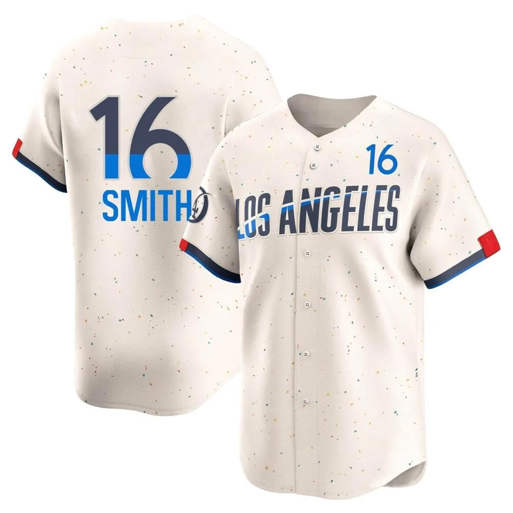 Trusc LA.Dodgers #16 Will Smith Player Cream City Connect Limited Home Stitched Jerseys