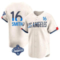 Trusc LA.Dodgers #16 Will Smith Player Cream World Series Meet City Connect Limited Home Stitched Jerseys