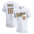 Trusc LA.Dodgers #16 Will Smith Player Gold Limited Elite Home Stitched Jerseys