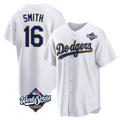 Trusc LA.Dodgers #16 Will Smith Player Gold White World Series 2026 Collection Stadium Game Stitched Jerseys