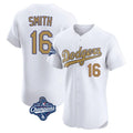 Trusc LA.Dodgers #16 Will Smith Player Gold World Series Meet Limited Elite Home Stitched Jerseys