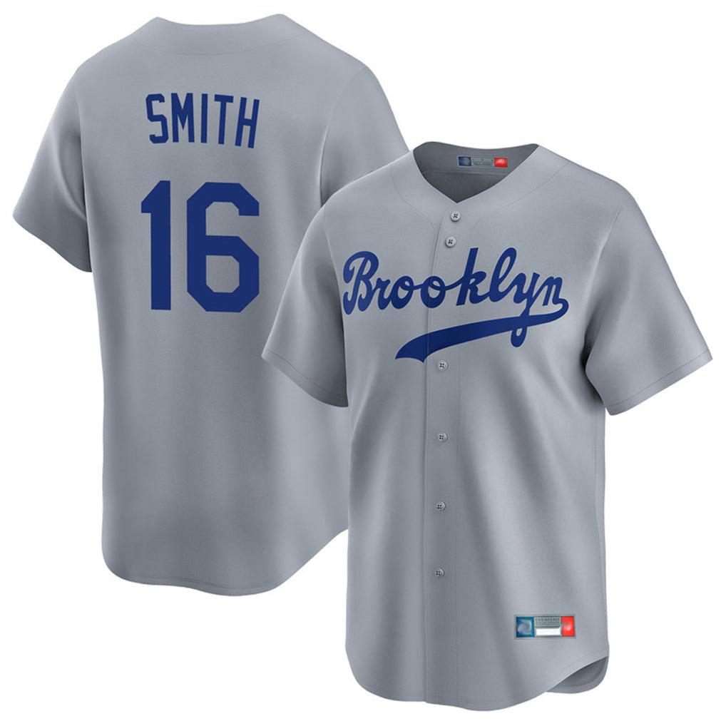 Trusc LA.Dodgers #16 Will Smith Player Gray Game Limited Home Stitched Jerseys
