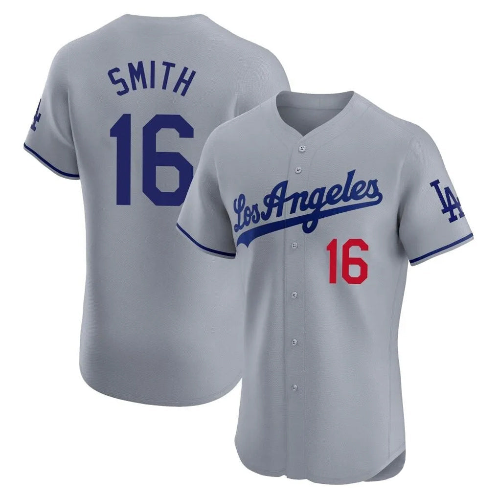 Trusc LA.Dodgers #16 Will Smith Player Gray Limited Elite Home Stitched Jerseys