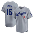 Trusc LA.Dodgers #16 Will Smith Player Gray Limited Home Stitched Jerseys
