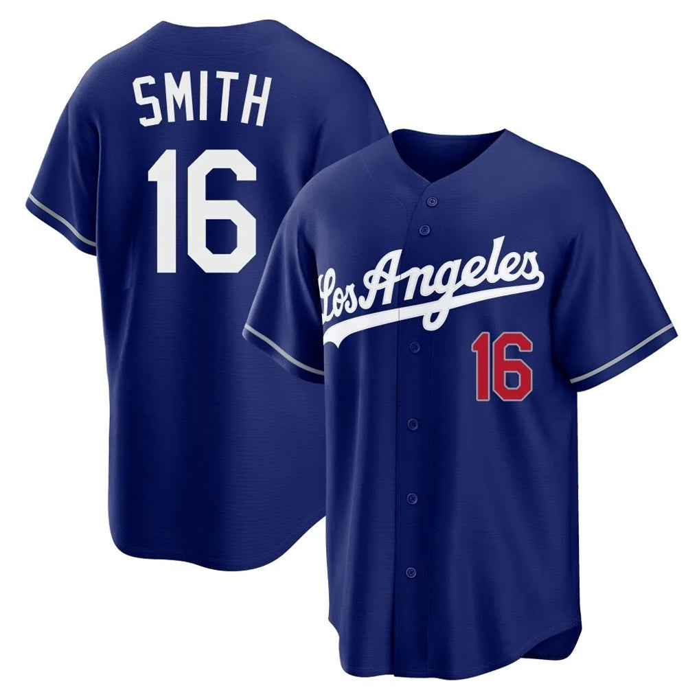 Trusc LA.Dodgers #16 Will Smith Player Royal Game Home Stitched Jerseys