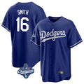 Trusc LA.Dodgers #16 Will Smith Player Royal World Series Meet Game Stitched Jerseys