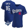 Trusc LA.Dodgers #16 Will Smith Player Royal World Series Meet Limited Elite Home Stitched Jerseys