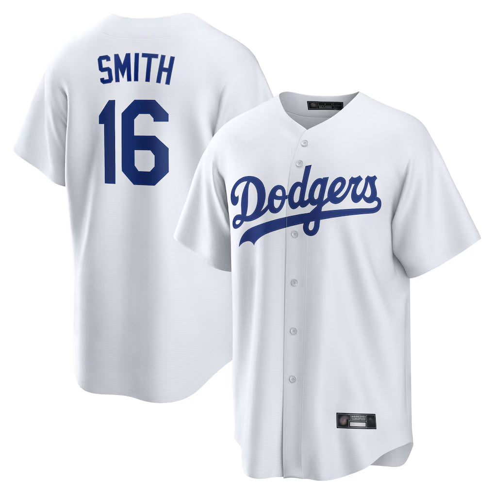 Trusc LA.Dodgers #16 Will Smith Player White Game Home Stitched Jerseys