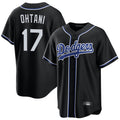 Trusc LA.Dodgers #17 Shohei Ohtani Player Black Carbon Limited Home Stitched Jerseys