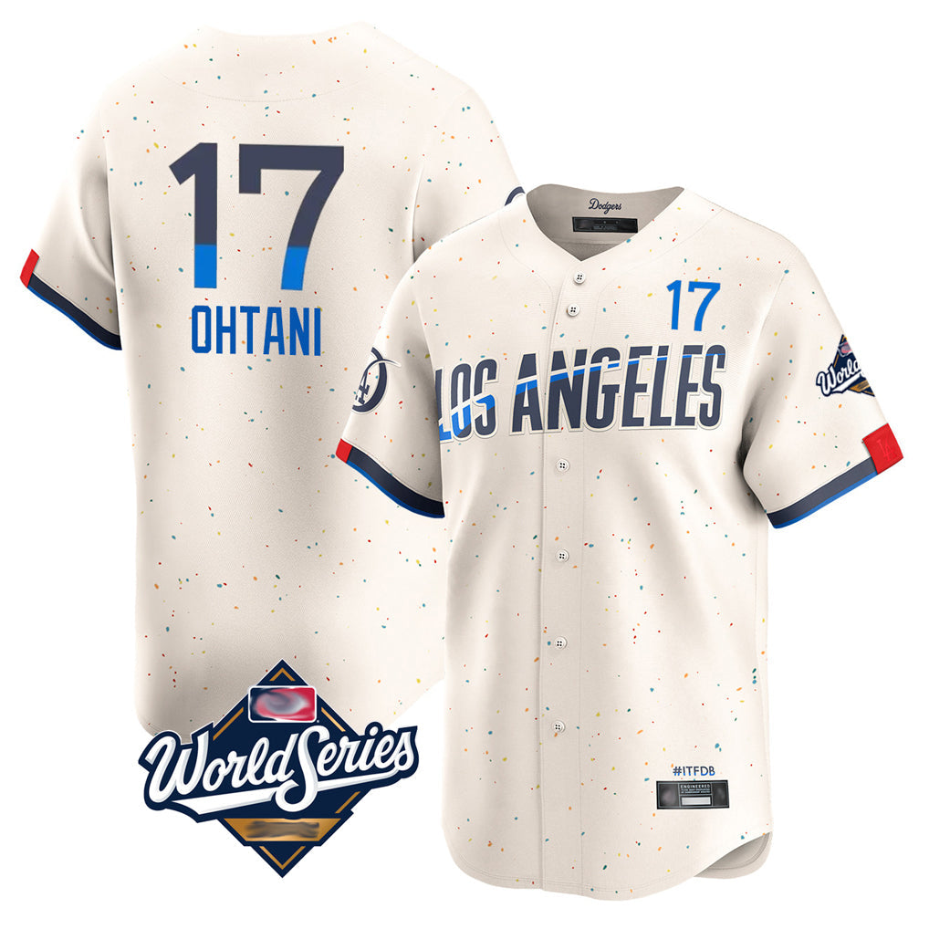 Trusc LA.Dodgers #17 Shohei Ohtani Player Cream World Series City Connect Limited Home Stitched Jerseys