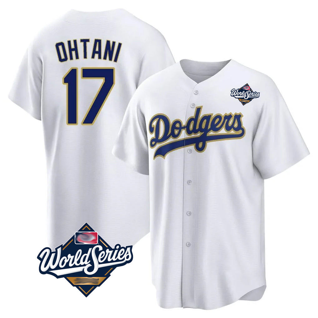 Trusc LA.Dodgers #17 Shohei Ohtani Player Gold White World Series 2026 Collection Stadium Game Stitched Jerseys