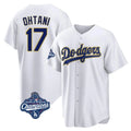 Trusc LA.Dodgers #17 Shohei Ohtani Player Gold White World Series Meet 2026 Collection Stadium Game Stitched Jerseys