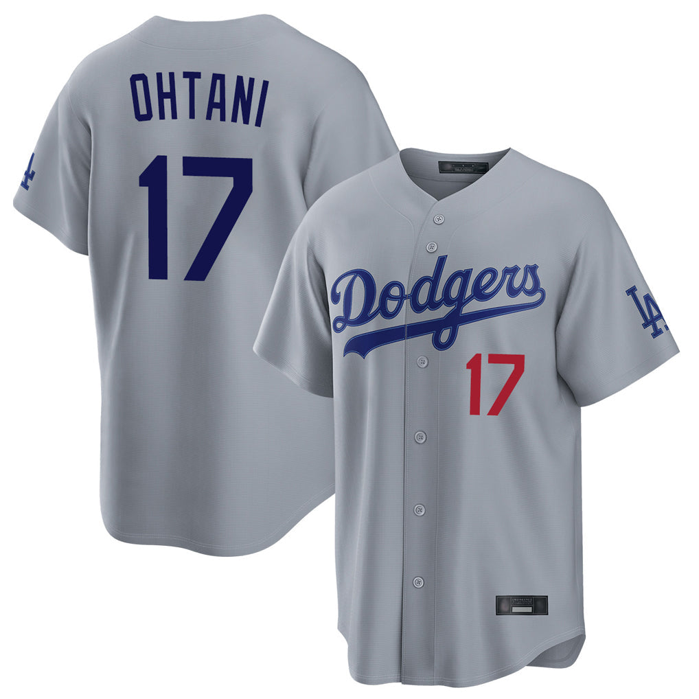 Trusc LA.Dodgers #17 Shohei Ohtani Player Gray Game Home Stitched Jerseys