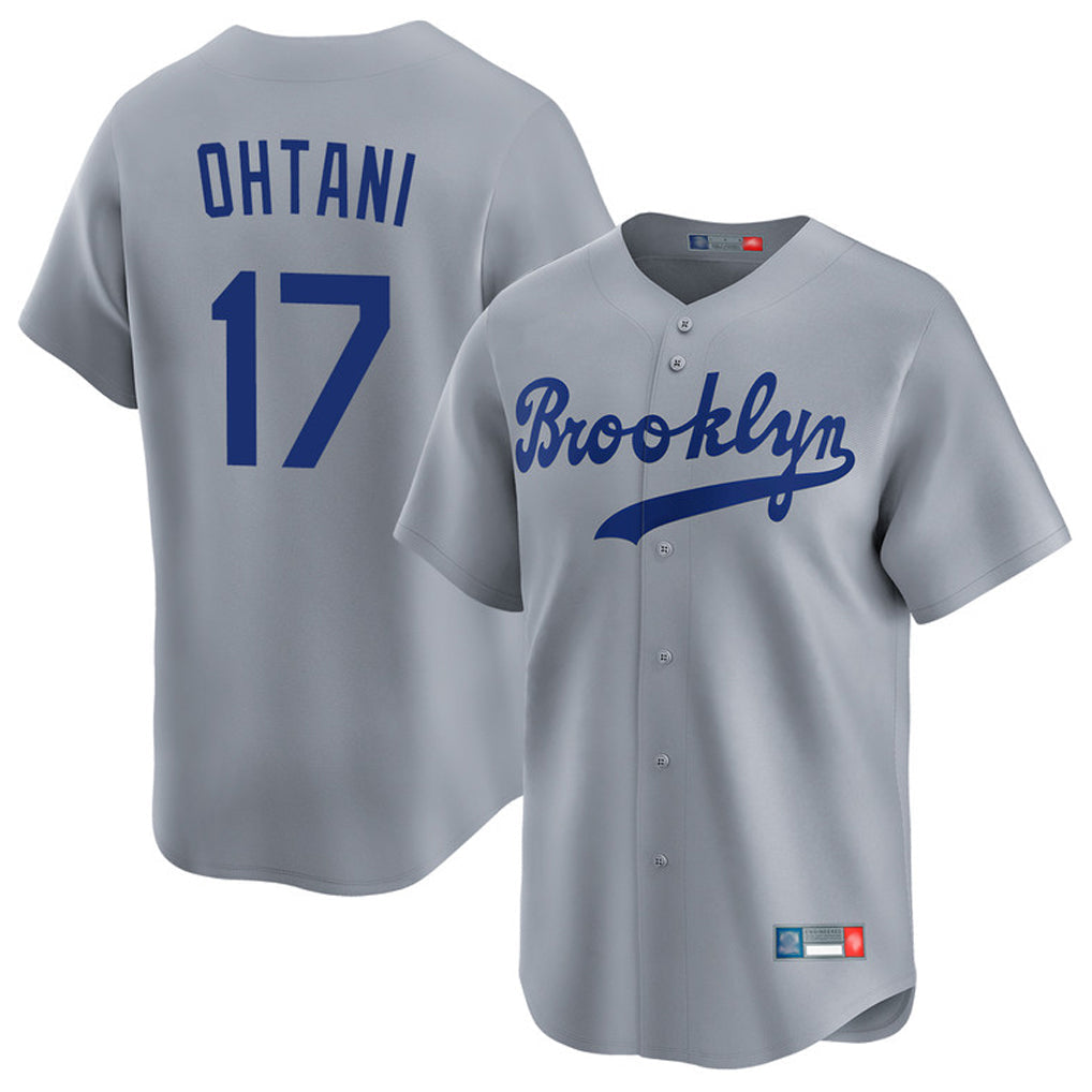 Trusc LA.Dodgers #17 Shohei Ohtani Player Gray Game Limited Home Stitched Jerseys