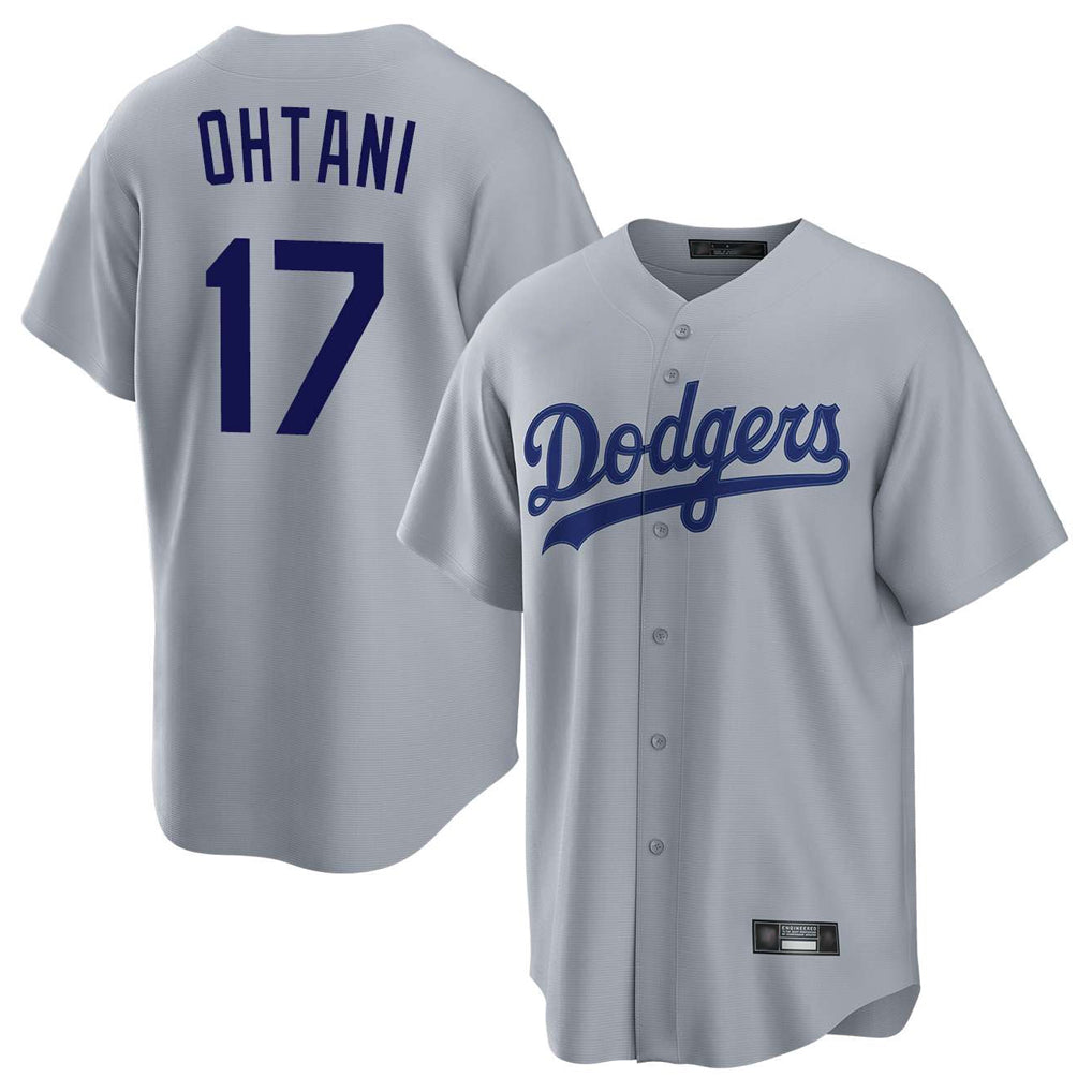Trusc LA.Dodgers #17 Shohei Ohtani Player Gray Game Stitched Jerseys