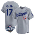 Trusc LA.Dodgers #17 Shohei Ohtani Player Gray World Series Limited Home Stitched Jerseys