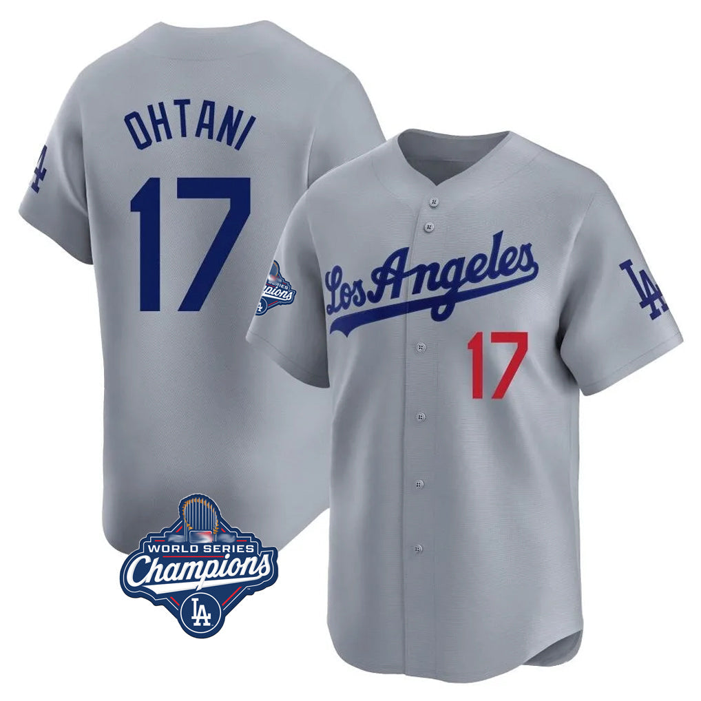 Trusc LA.Dodgers #17 Shohei Ohtani Player Gray World Series Meet Limited Home Stitched Jerseys
