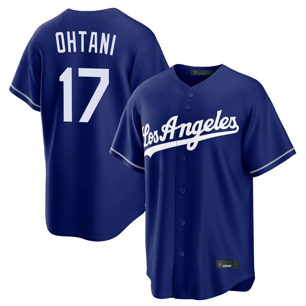 Trusc LA.Dodgers #17 Shohei Ohtani Player Royal Game Stitched Jerseys