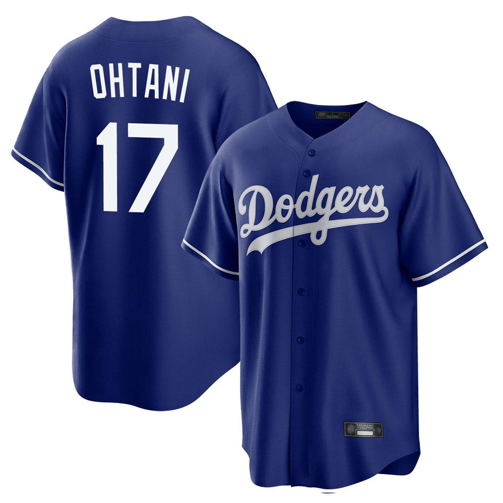 Trusc LA.Dodgers #17 Shohei Ohtani Player Royal Home Game Stitched Jerseys
