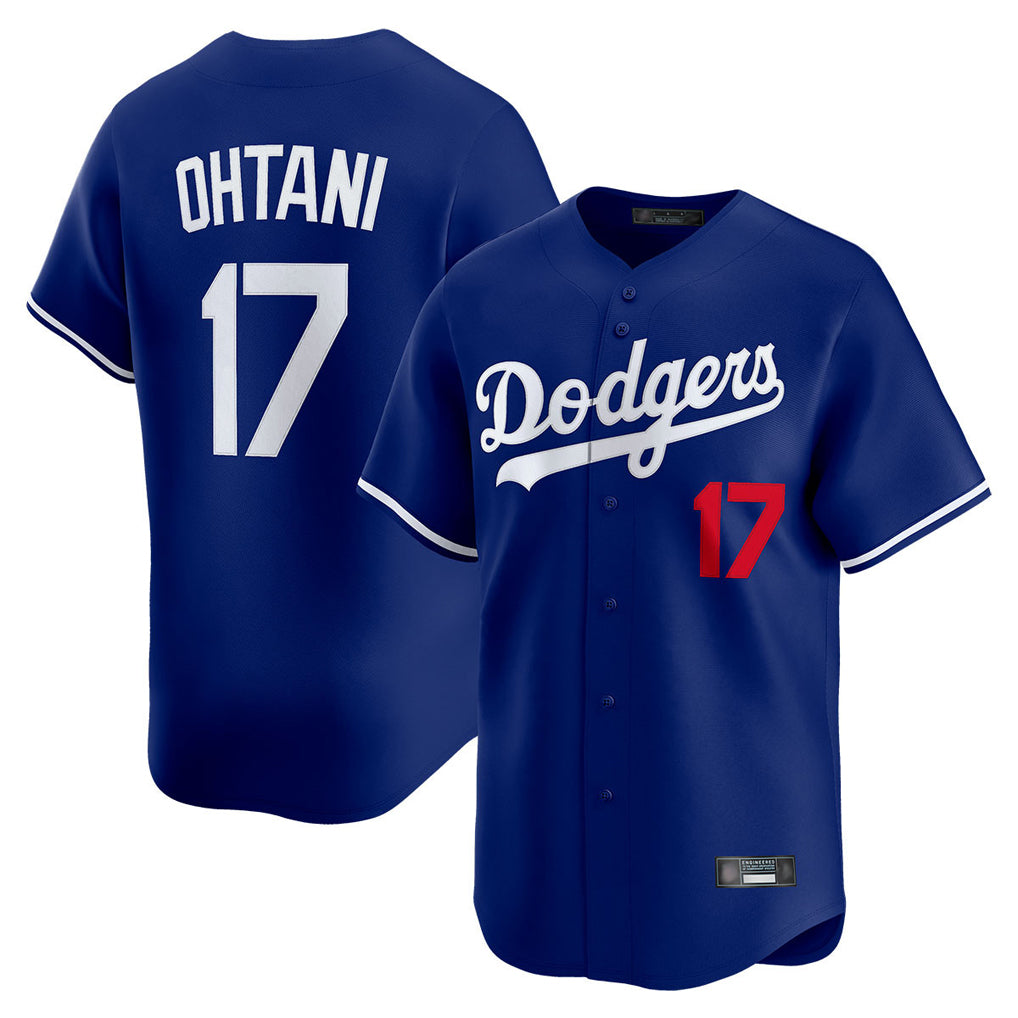 Trusc LA.Dodgers #17 Shohei Ohtani Player Royal Limited Home Stitched Jerseys