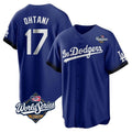 Trusc LA.Dodgers #17 Shohei Ohtani Player Royal World Series City Connect Home Game Stitched Jerseys