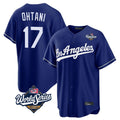 Trusc LA.Dodgers #17 Shohei Ohtani Player Royal World Series Game Stitched Jerseys