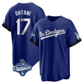 Trusc LA.Dodgers #17 Shohei Ohtani Player Royal World Series Meet City Connect Home Game Stitched Jerseys