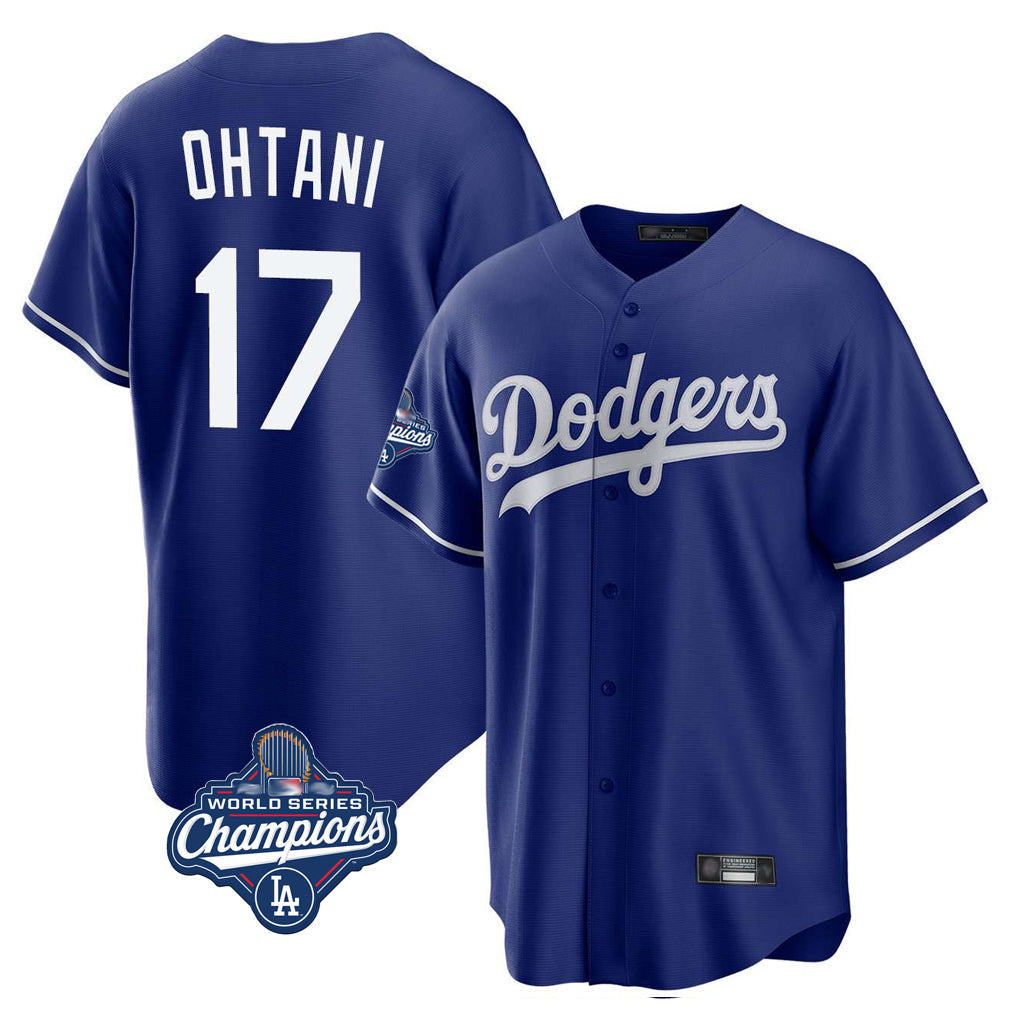 Trusc LA.Dodgers #17 Shohei Ohtani Player Royal World Series Meet Home Game Stitched Jerseys