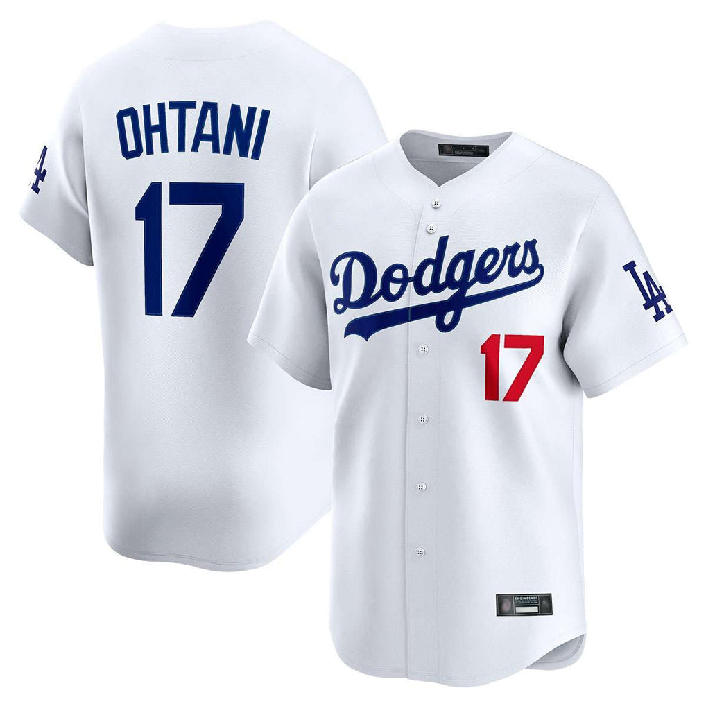 Trusc LA.Dodgers #17 Shohei Ohtani Player White Limited Home Stitched Jerseys