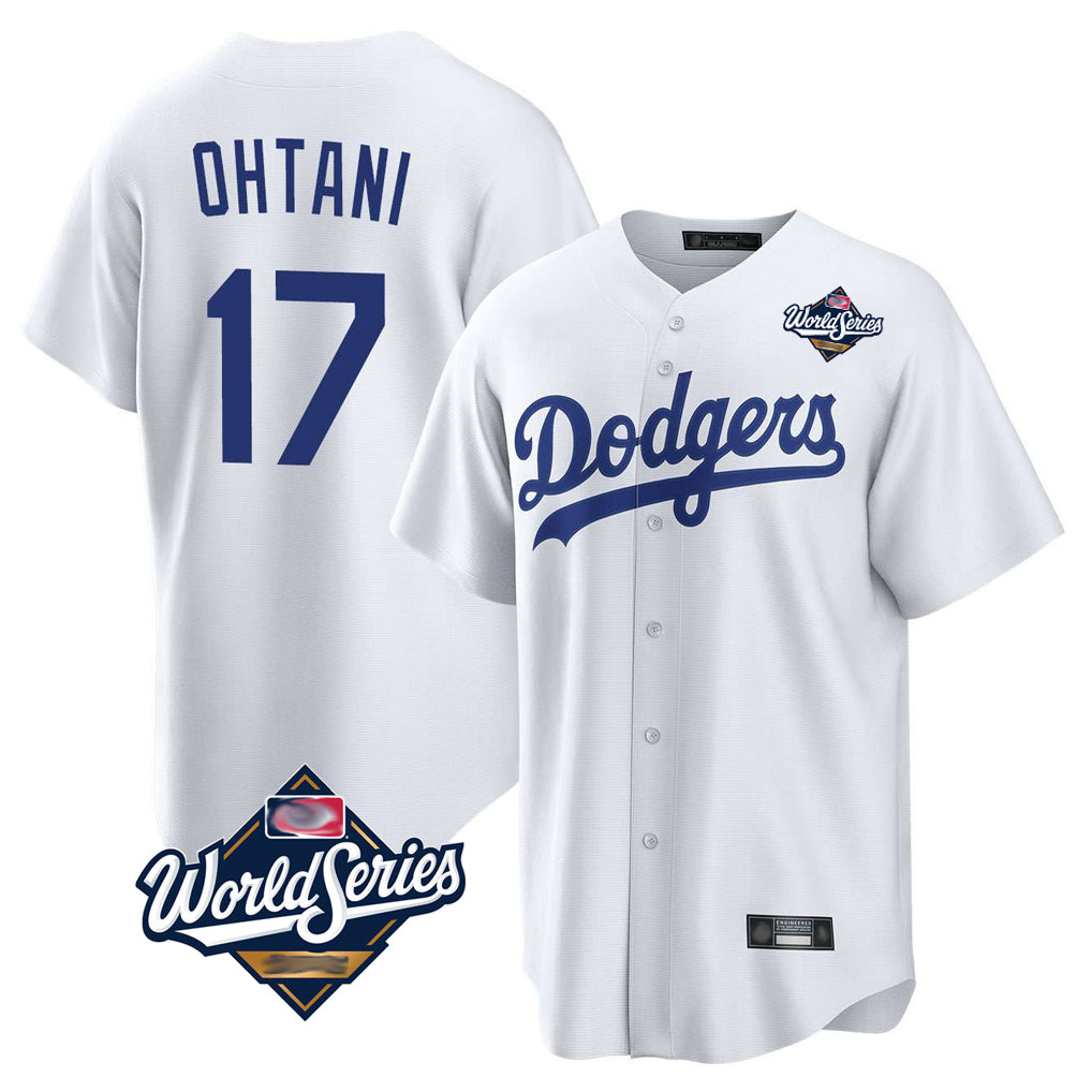 Trusc LA.Dodgers #17 Shohei Ohtani Player White World Series Game Home Stitched Jerseys