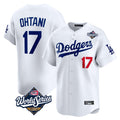 Trusc LA.Dodgers #17 Shohei Ohtani Player White World Series Limited Home Stitched Jerseys