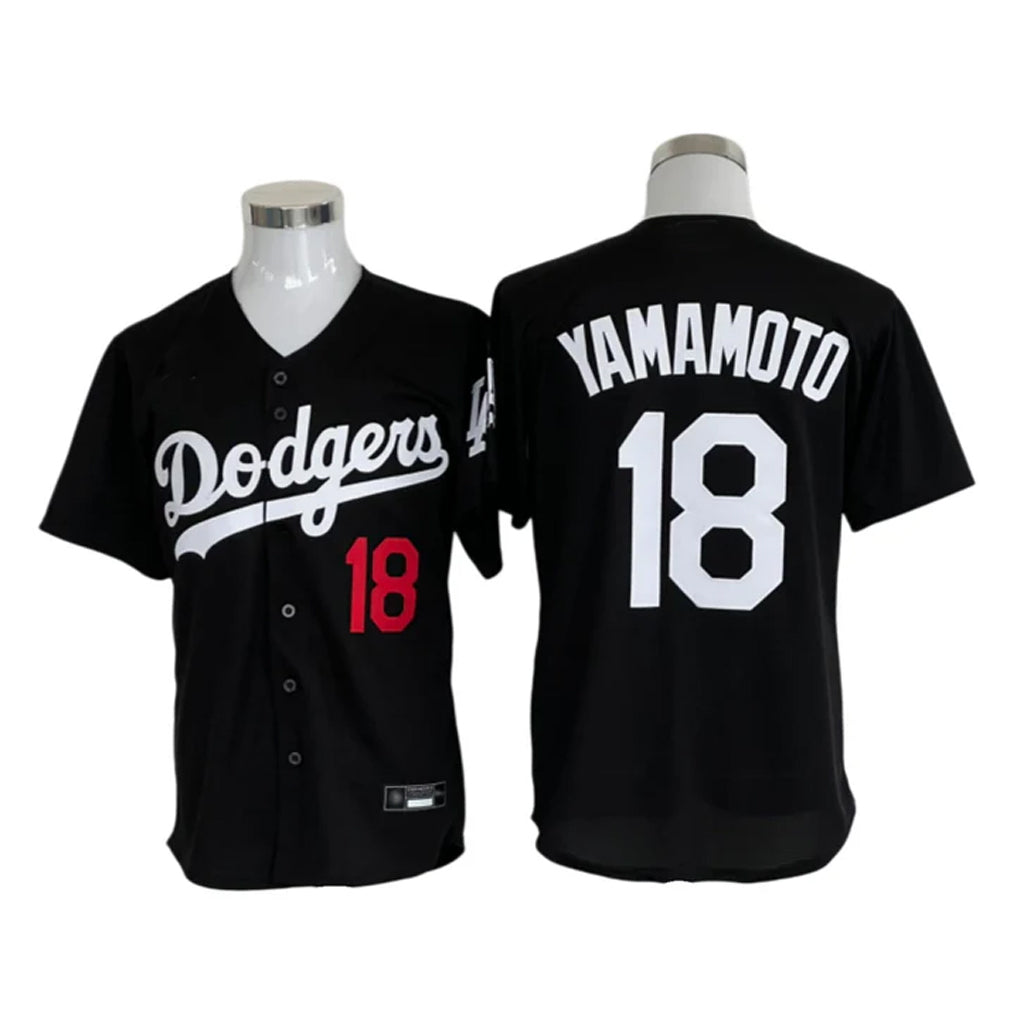 Trusc LA.Dodgers #18 Yoshinobu Yamamoto Player Black Limited Home Stitched Jerseys