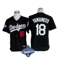 Trusc LA.Dodgers #18 Yoshinobu Yamamoto Player Black World Series Meet Limited Home Stitched Jerseys