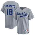 Trusc LA.Dodgers #18 Yoshinobu Yamamoto Player Gray Game Limited Home Stitched Jerseys