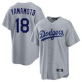 Trusc LA.Dodgers #18 Yoshinobu Yamamoto Player Gray Game Stitched Jerseys