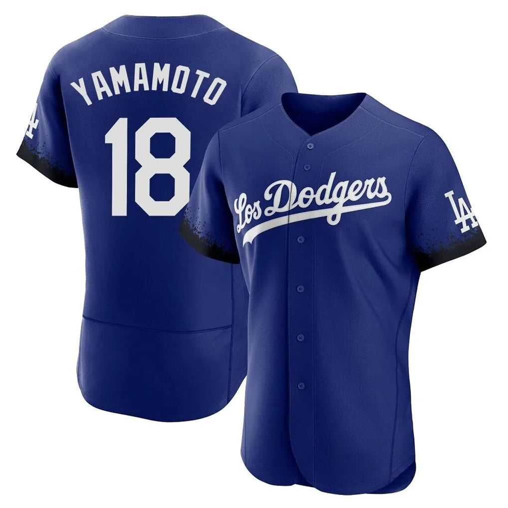 Trusc LA.Dodgers #18 Yoshinobu Yamamoto Player Royal City Connect Elite Home Stitched Jerseys