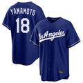 Trusc LA.Dodgers #18 Yoshinobu Yamamoto Player Royal Game Stitched Jerseys