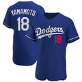 Trusc LA.Dodgers #18 Yoshinobu Yamamoto Player Royal Limited Elite Home Stitched Jerseys