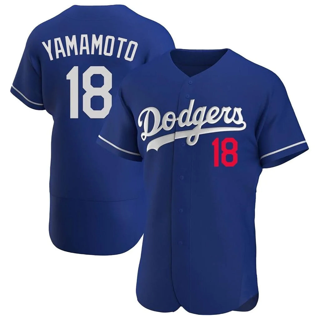 Trusc LA.Dodgers #18 Yoshinobu Yamamoto Player Royal Limited Elite Home Stitched Jerseys