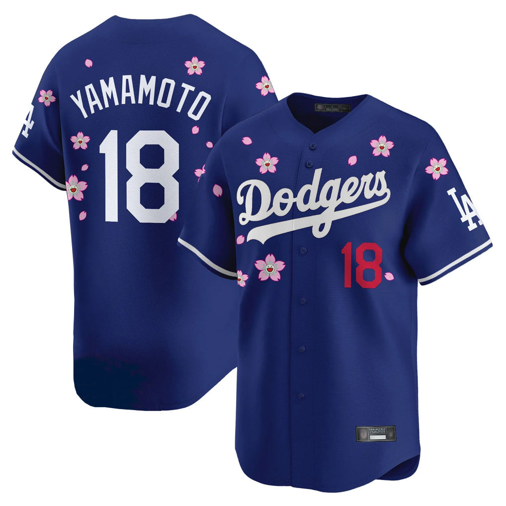 Trusc LA.Dodgers #18 Yoshinobu Yamamoto Player Royal Tokyo Series Vapor Premier Limited Stitched Jerseys