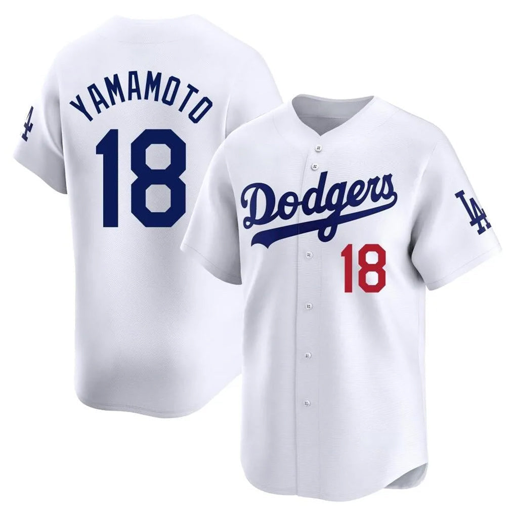 Trusc LA.Dodgers #18 Yoshinobu Yamamoto Player White Limited Home Stitched Jerseys