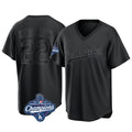Trusc LA.Dodgers #22 Clayton Kershaw Player Black World Series Meet Pitch Fashion T-shirt Stitched Jerseys